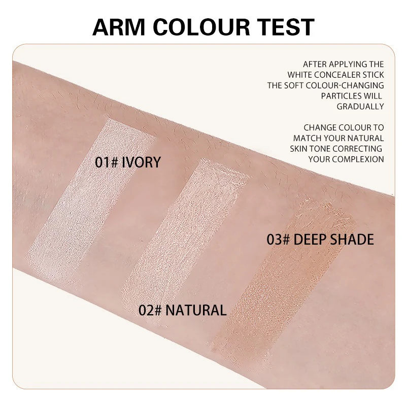 2-in-1 Temperature Changing Foundation Stick Facial Coverage Zpaxo