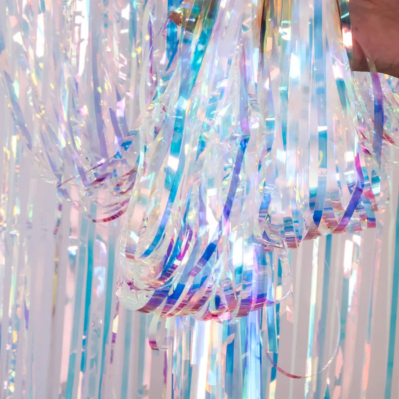 Gorgeous Backdrop Curtains Tinsel Fringe Foil Curtain Unicorn Zpaxo
