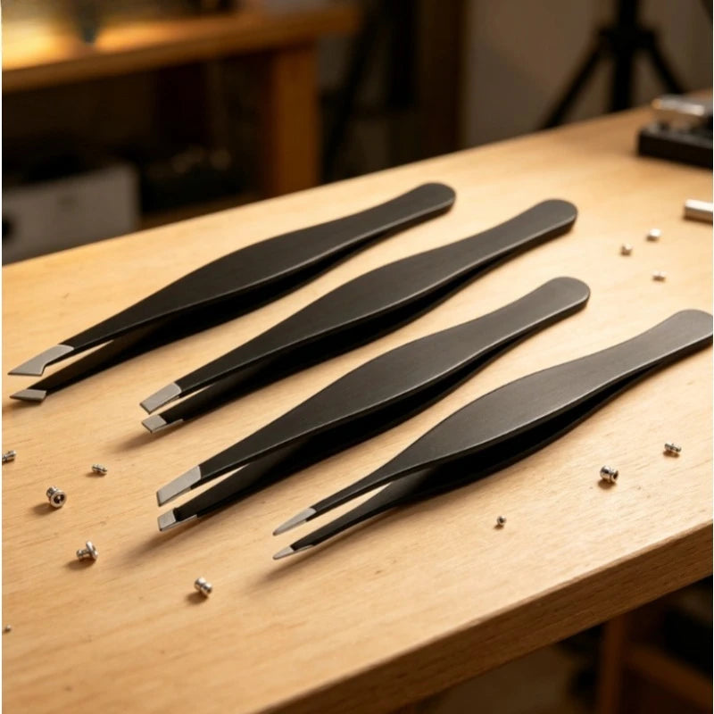 Big Eyebrow Tweezers Professional 4 Precise Plucking Face Hair Zpaxo