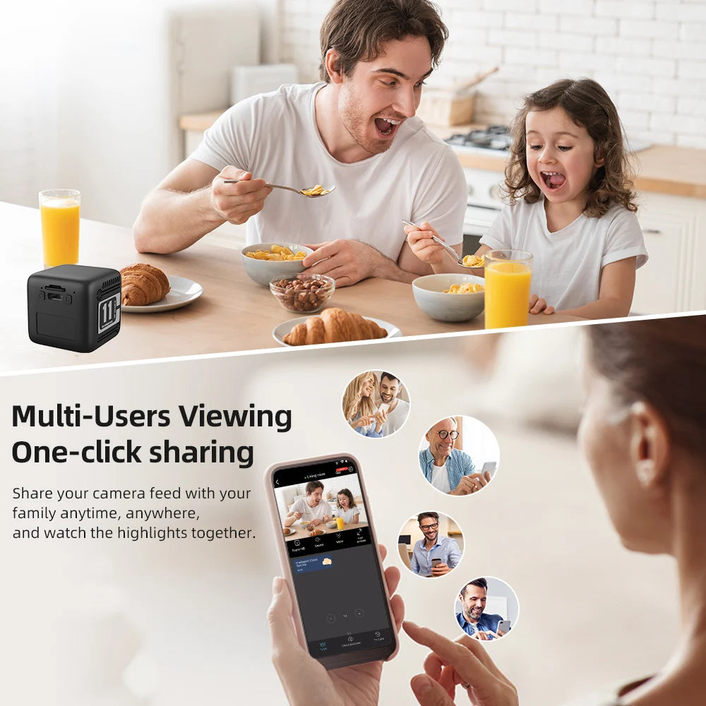 1080P HD Wifi Mini Camera Long-lasting Battery Life Smart Home Zpaxo