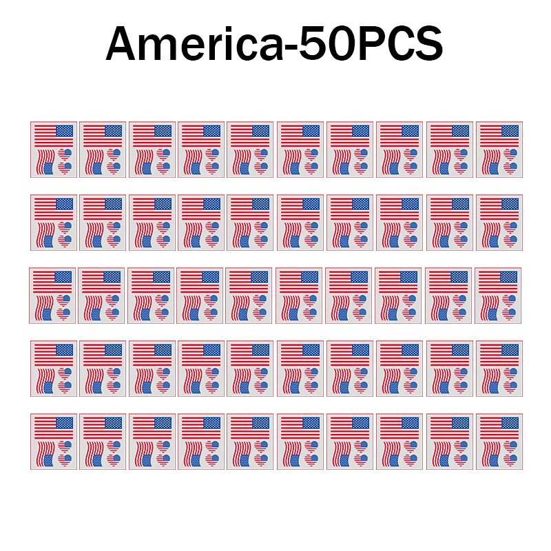 Waterproof Temporary Tattoos Soccer National Flag Series Designed Zpaxo America 50PCS