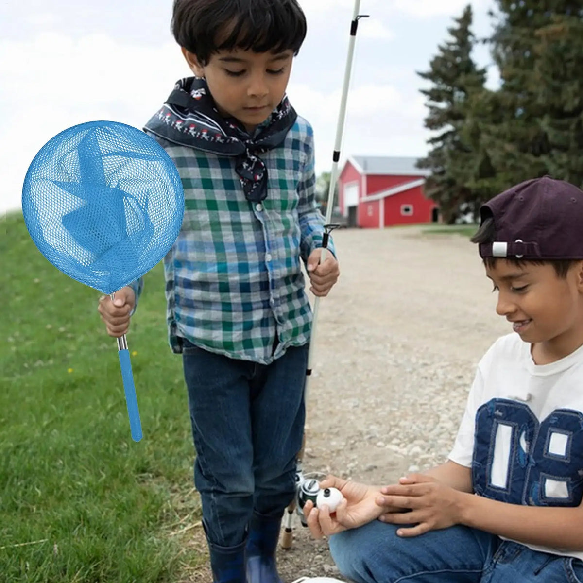 Pool Skimmer Net Telescopic Pole Stainless Steel Fishing Nets Kids Zpaxo