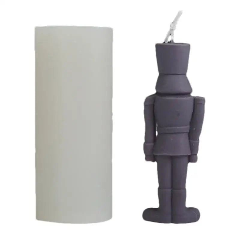 DIY Nutcracker Soldier Candle Silicone Mold Aromatic Soap Making Zpaxo