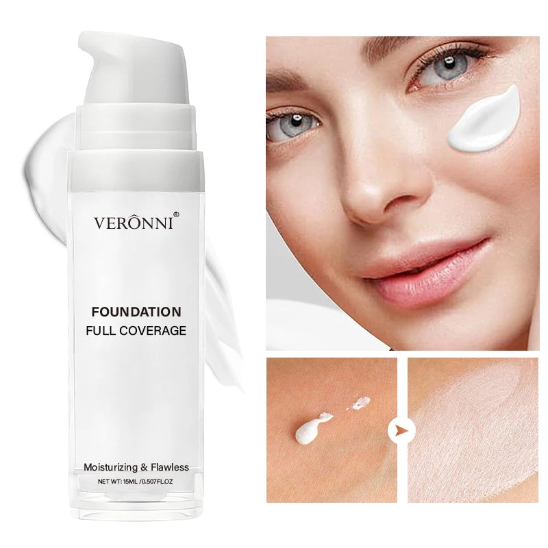 White Liquid Foundation Blending Pure-15ml Silky Creamy Matte Long-Wearing Transfer-Resistant for Stage Cosplay Halloween Makeup Zpaxo