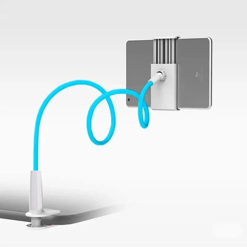 Tablet Holder Stand Holder With Grip Flexible Long Arm Gooseneck Tablet Lazy Bracket Bed Mount Clamp For iPad iPhone Accessories Zpaxo Blue