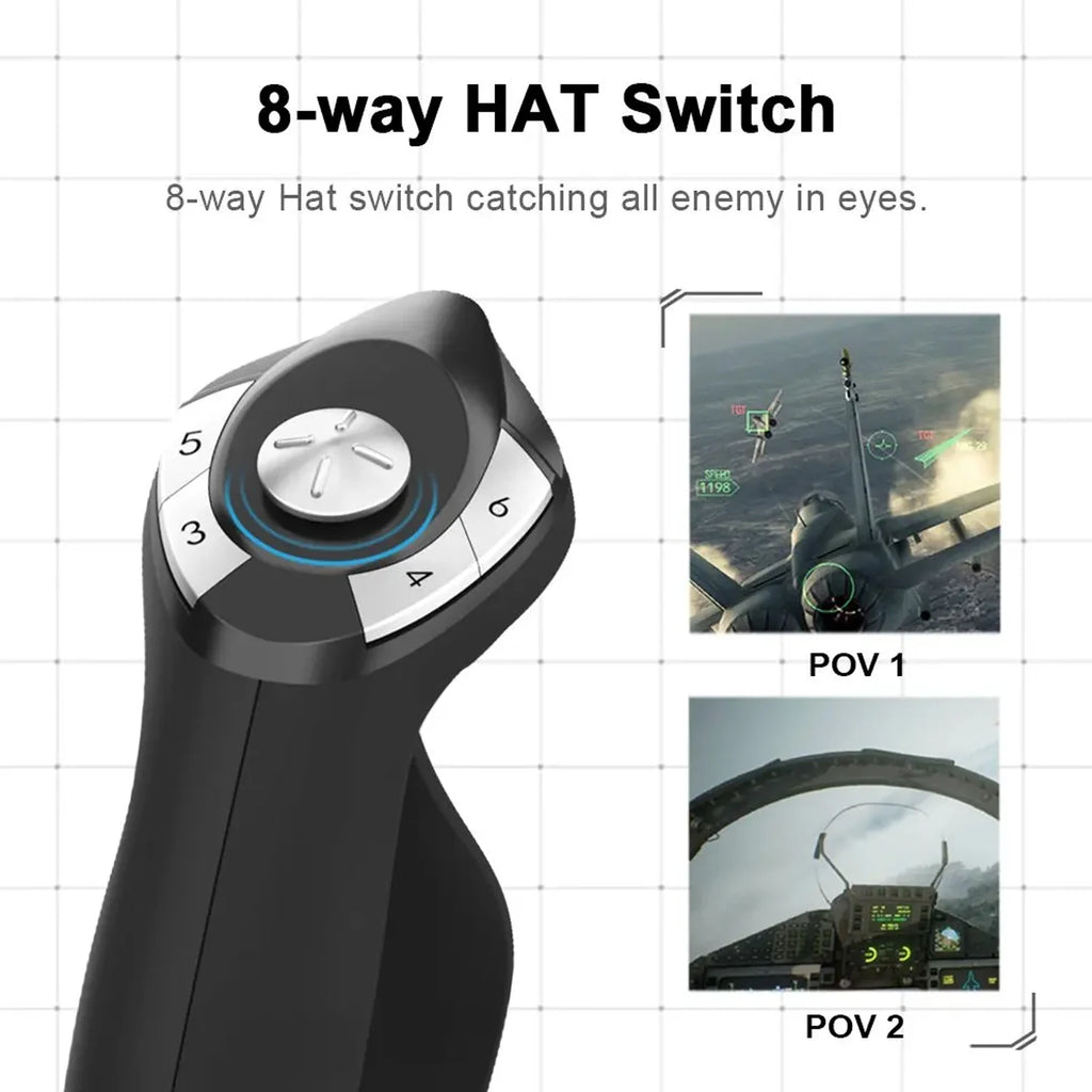 Flight Joystick Control Simulation Vibration Function Simulator Zpaxo