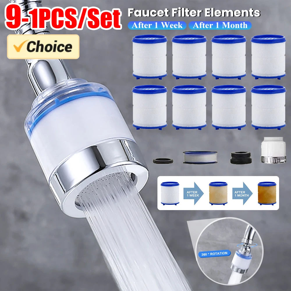 40- Faucet Water Filter Element Remove Chlorine Heavy Metals Filtered Zpaxo