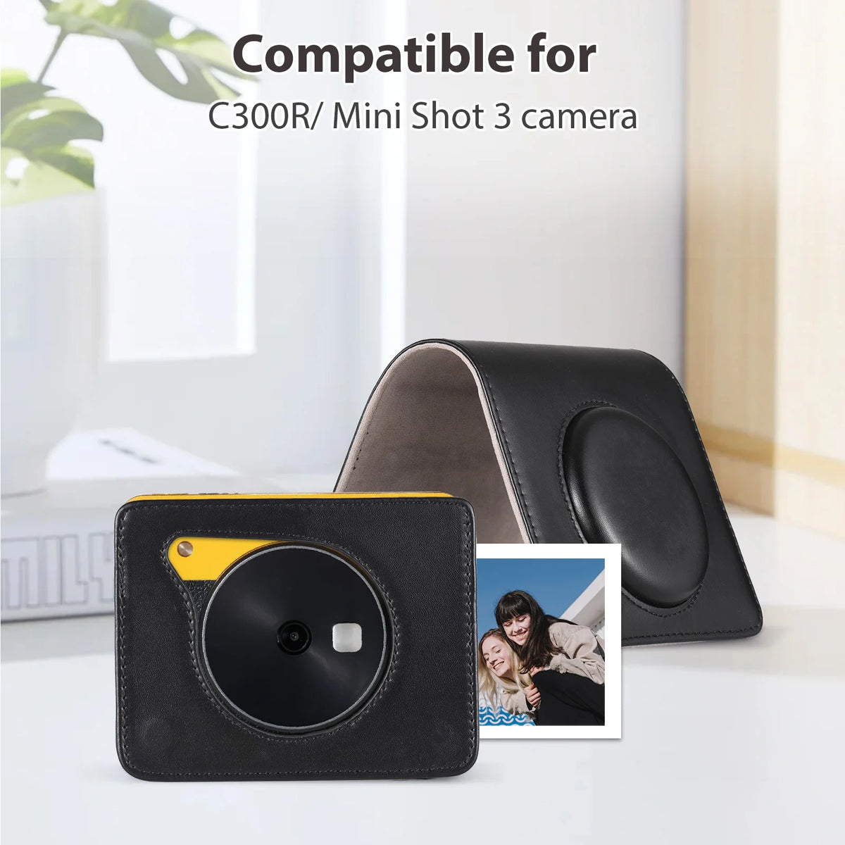Portable Instant Camera Bag Case Retro PU Leather Carrying Zpaxo