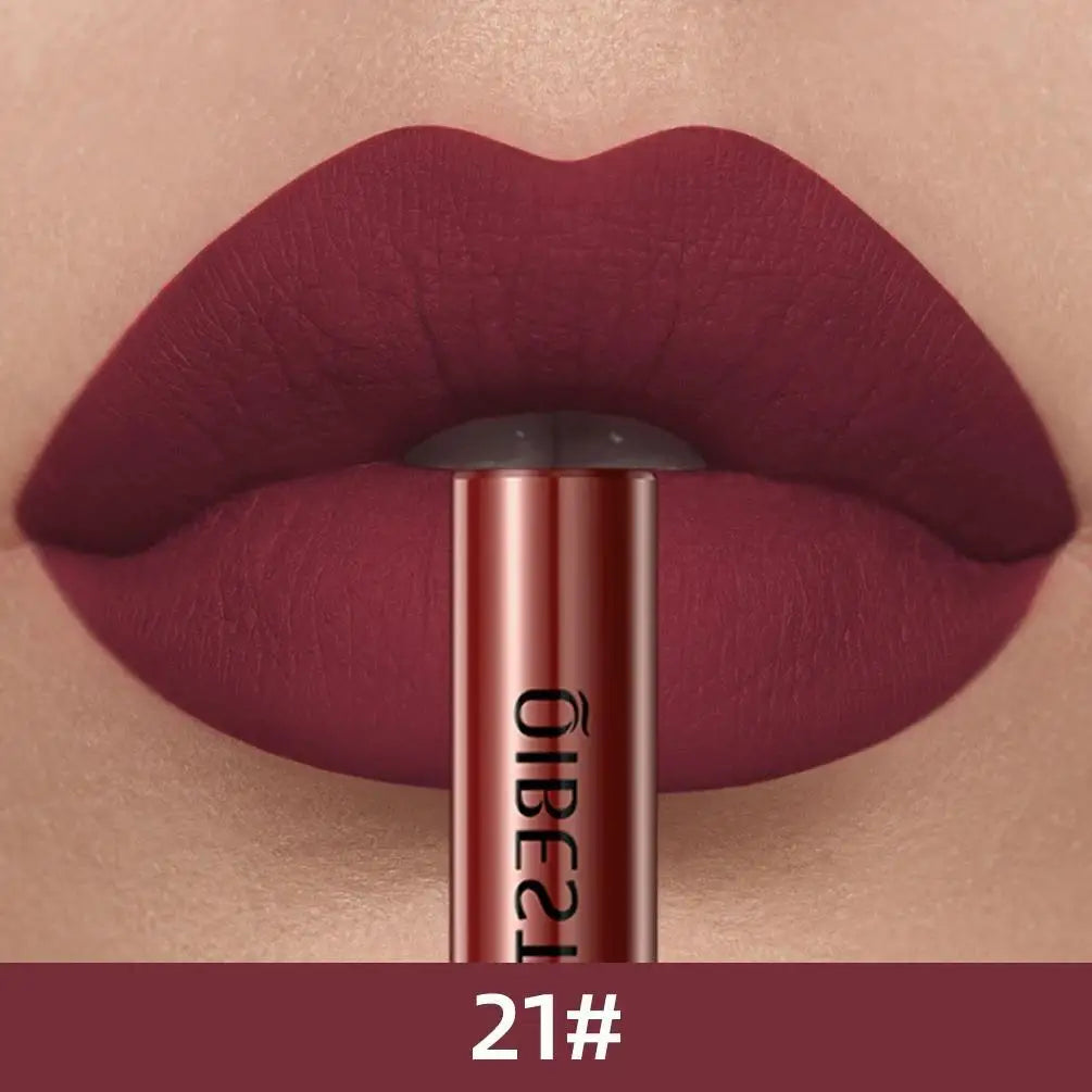 Matte Liquid Lipstick Waterproof Long Lasting Velvet Mate Nude Red Lip Gloss Lint Tube Makeup Cosmetic Lipsticks Lipgloss Zpaxo 21