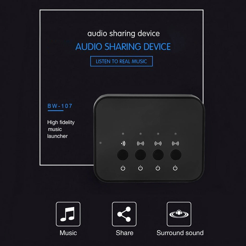 Splitter Wired Wireless Stereo 4 0 Audio Adapter Music Sharing Device Zpaxo