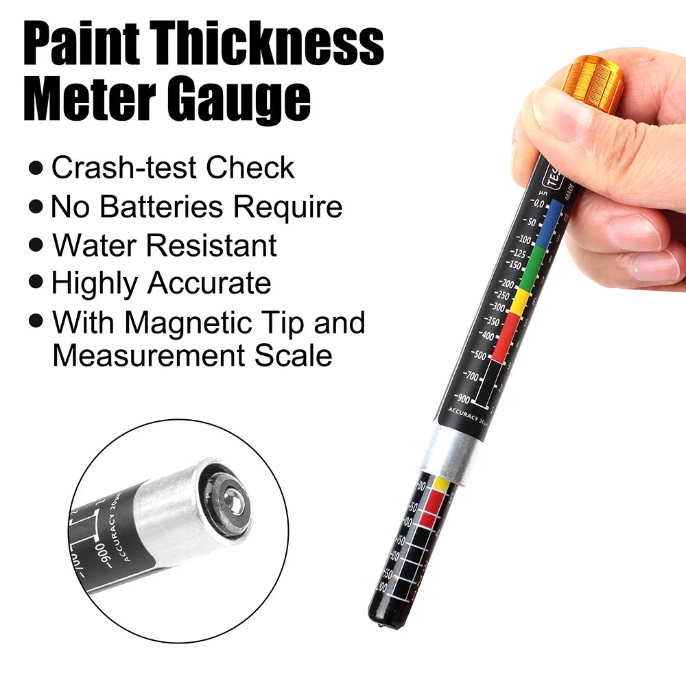 Waterproof Paint Thickness Tester Portable Coating Meter Car Testing Zpaxo