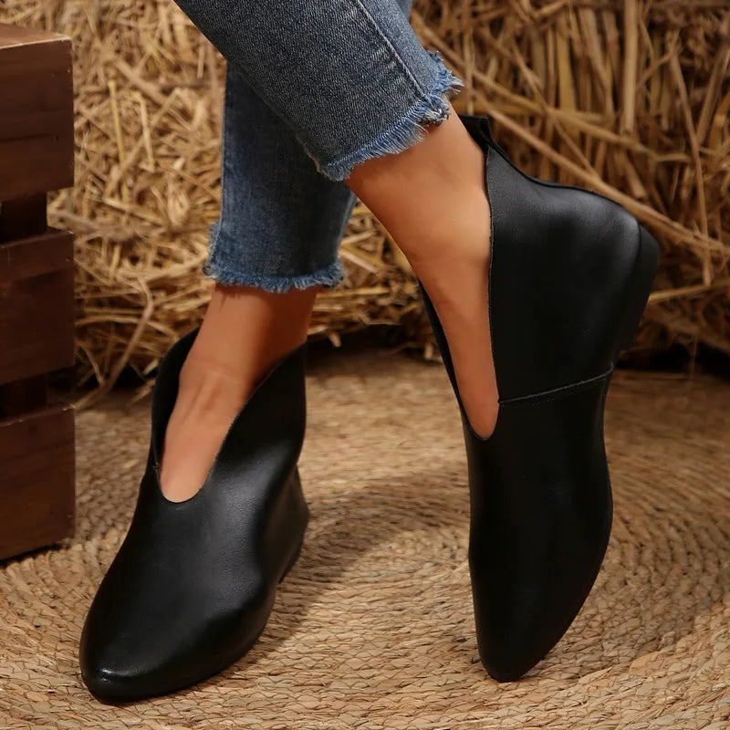 2026 Spring Autumn Women's Comfortable Vintage Solid Boots Women Zpaxo 11 35