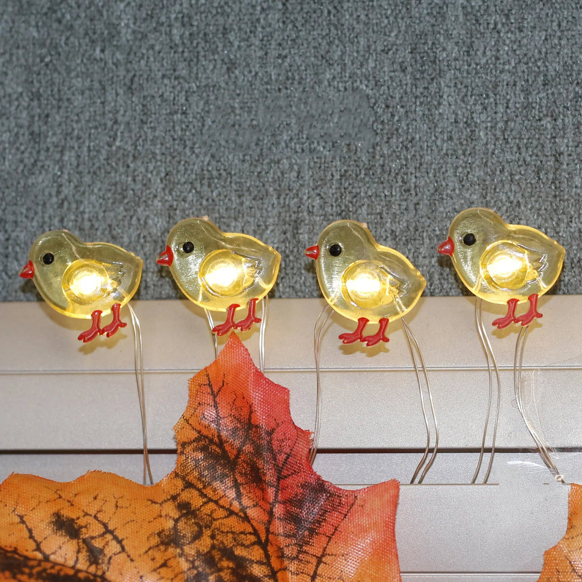 Easter Chicken String Light Decorative Warm Glow Little Shaped LED Zpaxo