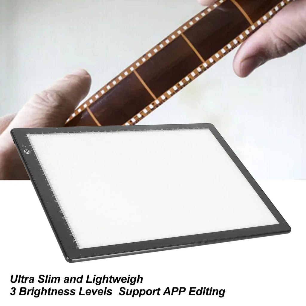 Slide Viewer 3 Brightness Levels A4 Soft LED Light Film Scanning Box Zpaxo