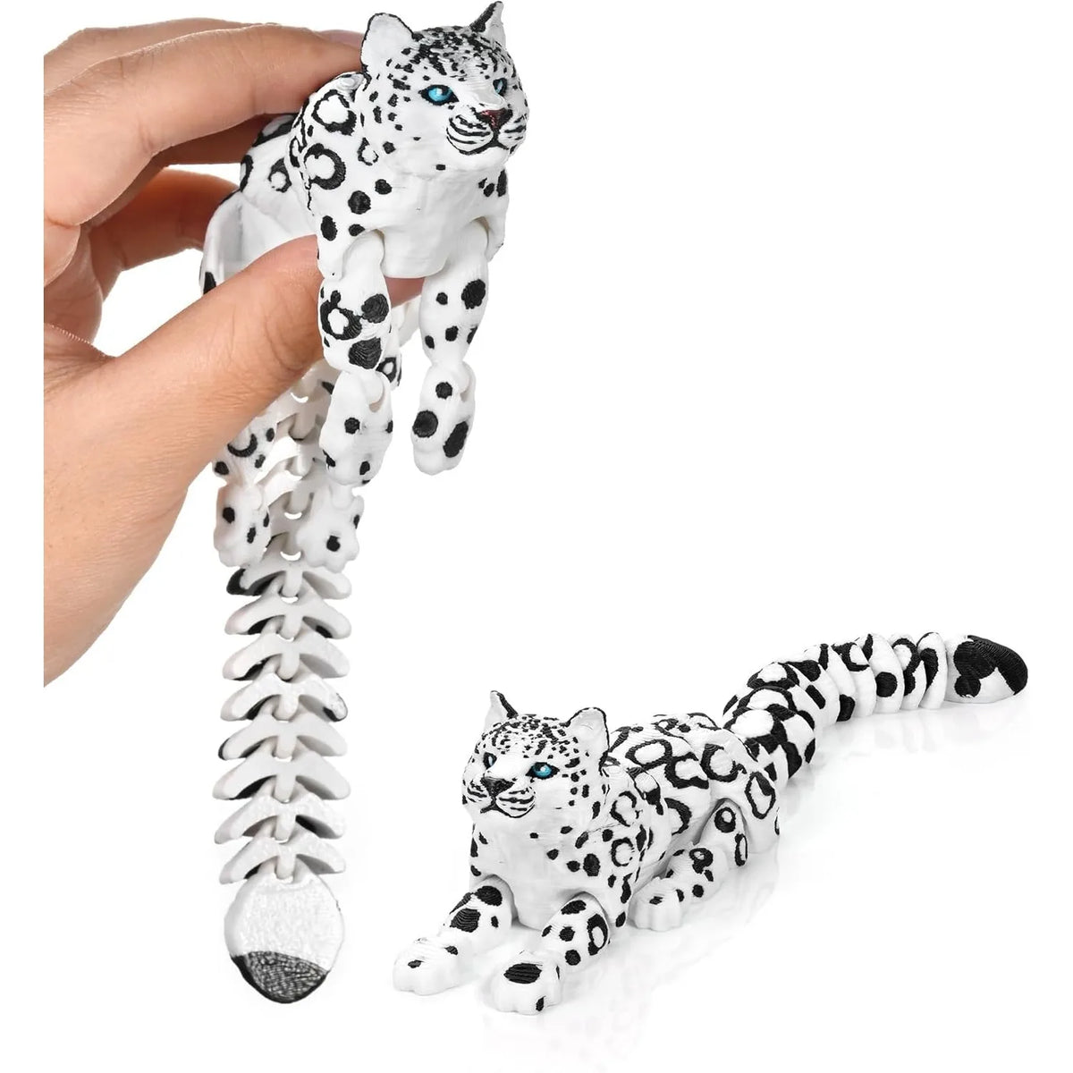 3D Printed Animal 8 3 Snow Leopard Stress Relief Animals Figurines Zpaxo