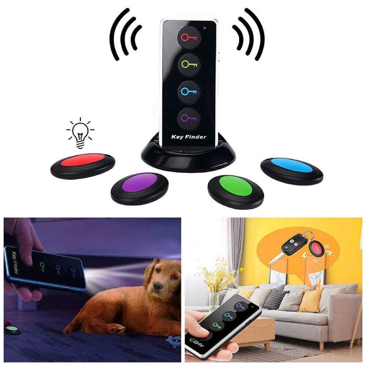 Wireless Key Finder RF Locator Pet Tracker Wallet Remote Control 1 Zpaxo