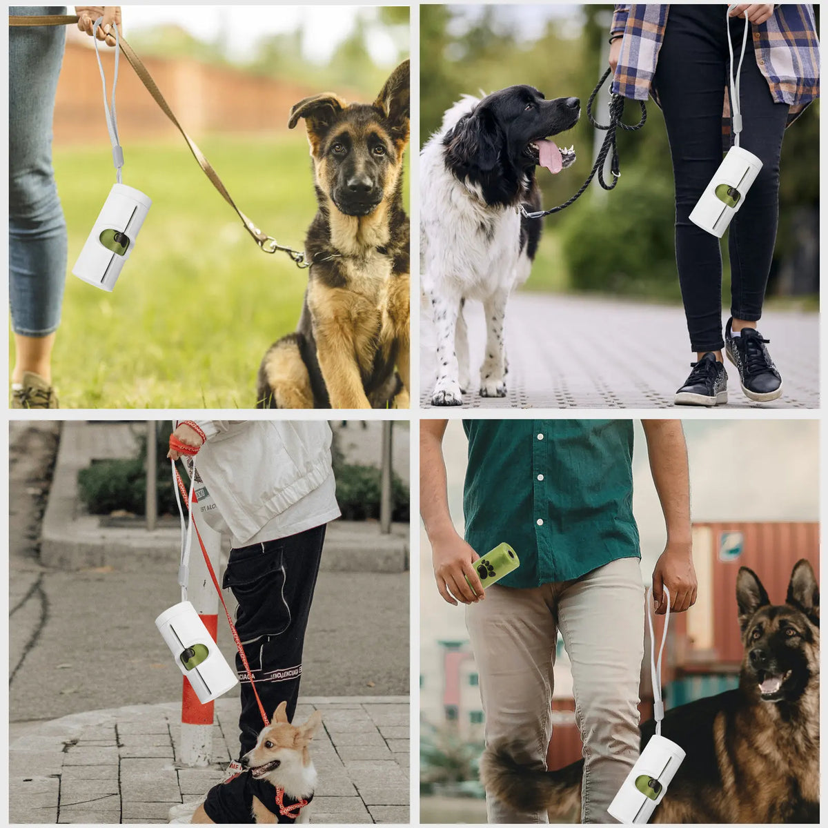 Sturdy Dog Poop Bag Dispenser ABS Construction Tight Roll Hold Hands Zpaxo