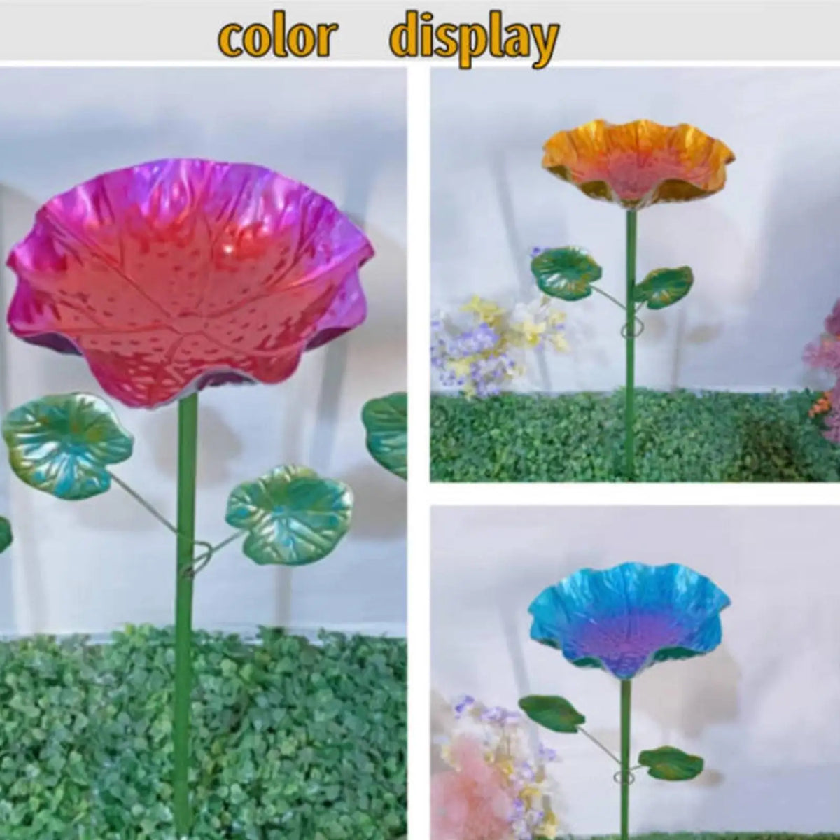 Bird Baths Vintage Flower Iron Decoration Flower Bird Bath For Feeding Home Garden Backyard Courtyard Landscaping Park Outdoor Zpaxo