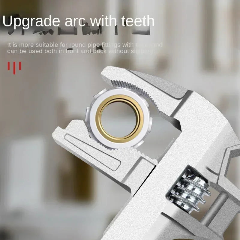 Hardware Tool Adjustable Spanner Large Opening Wide Wrench Jaw Pipe Zpaxo