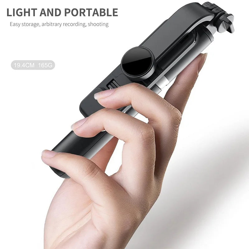 Q02 Selfie Stick Wireless Bluetooth Tripod Foldable Bracket for Xiaomi Redmi Huawei iPhone Samsung Smartphone Android iOS Holder Zpaxo