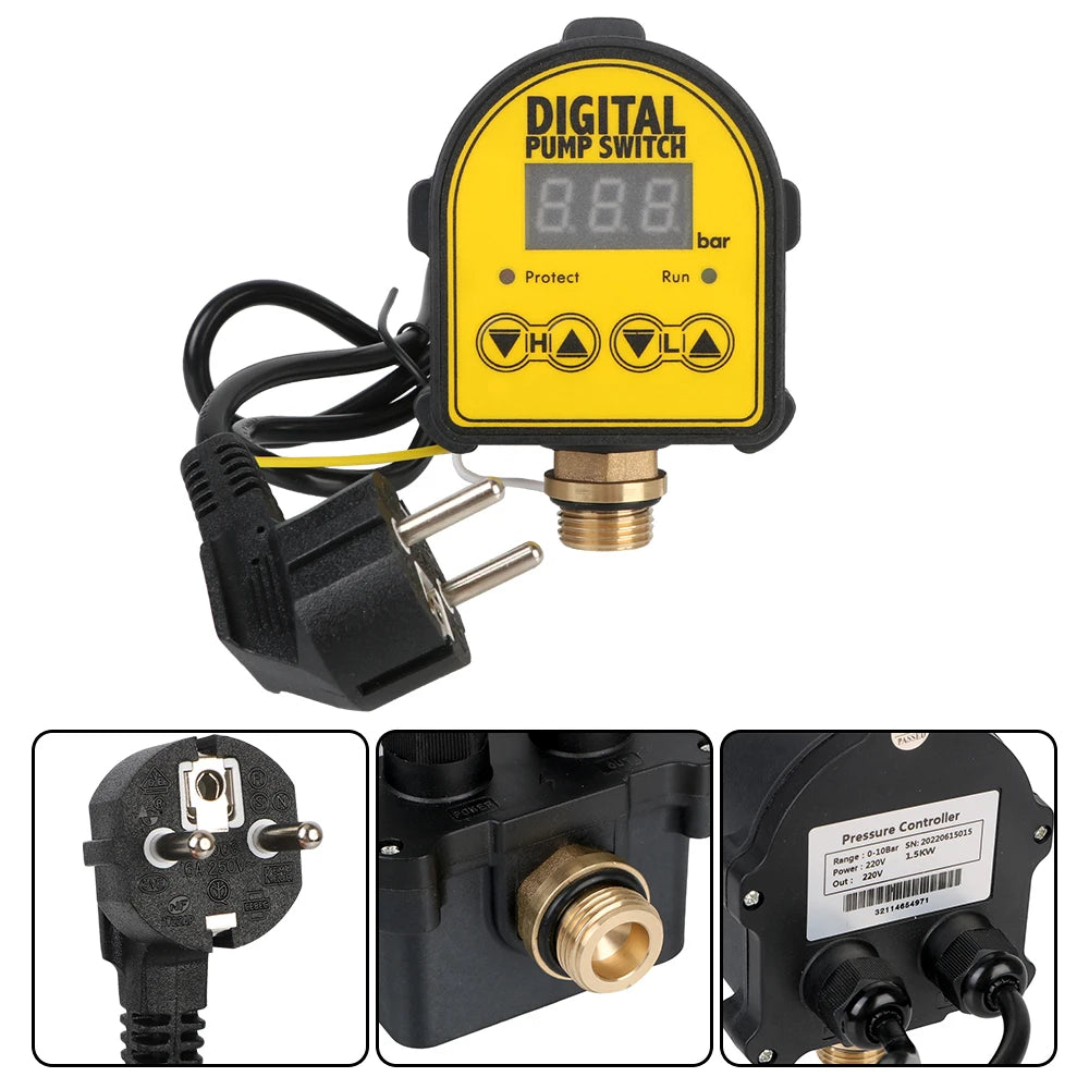 0-10 Bar 1 2'' Interface 220V Digital Automatic Air Pump Water Oil Zpaxo