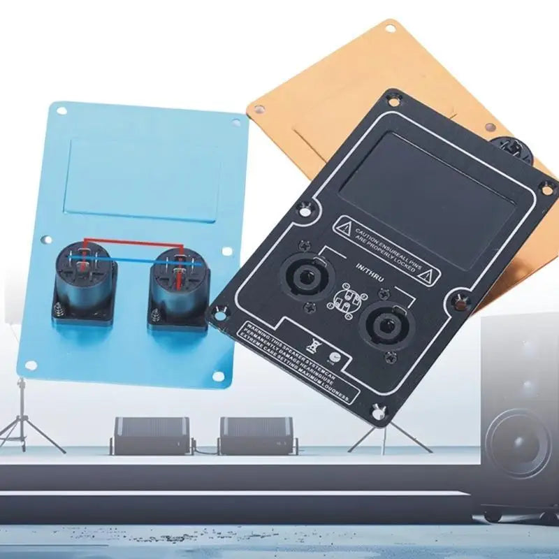 Reliable Speaker Rear Wiring Card Speaker Connector Plate for Stage Audios Equipment Featuring Double Port Panel Zpaxo
