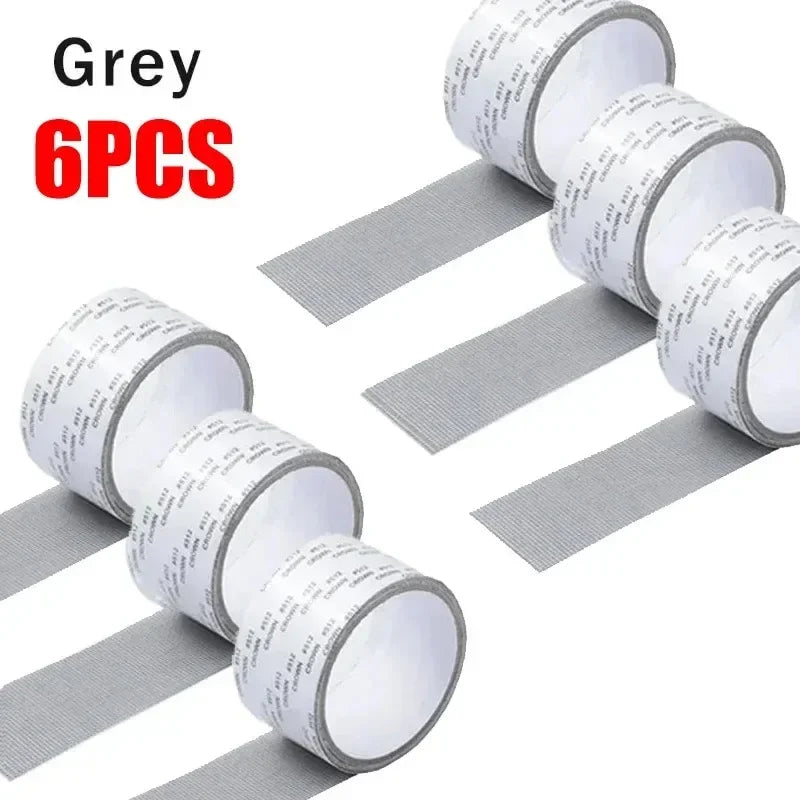Anti-Mosquito Mesh Window Net Screen Repair Tape Patch Waterproof Self-adhesive Repair Tool Broken Hole New Zpaxo 6PCS-grey