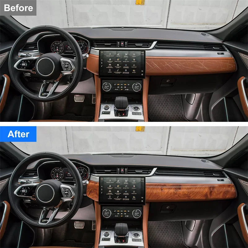 Glossy Car Sticker Waterproof Internal Adhesive DIY Film Wood Grain Zpaxo