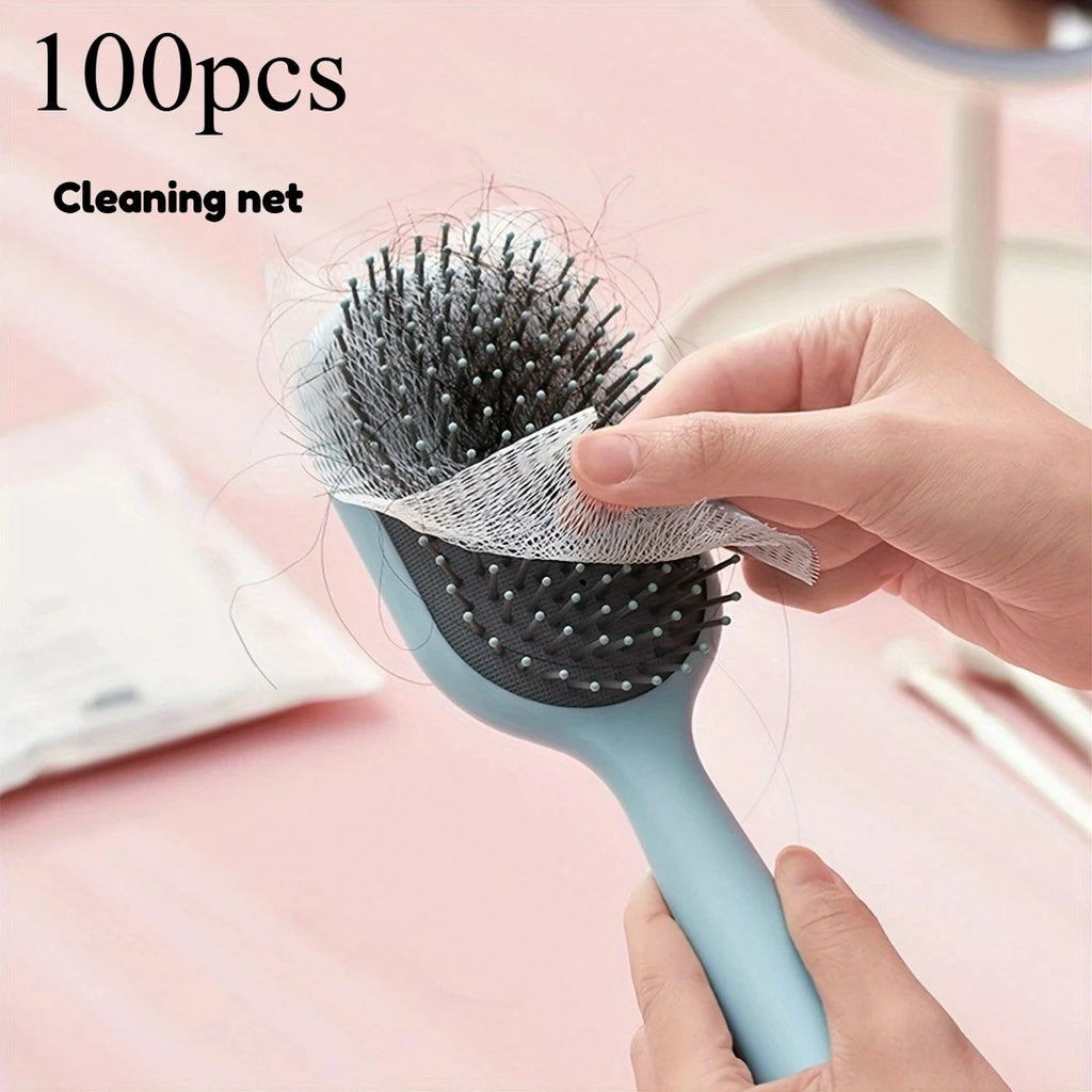Hair Cleaning Net Air Cushion Comb Nylon Mesh Protective Cover Zpaxo 100pcs 2Pack