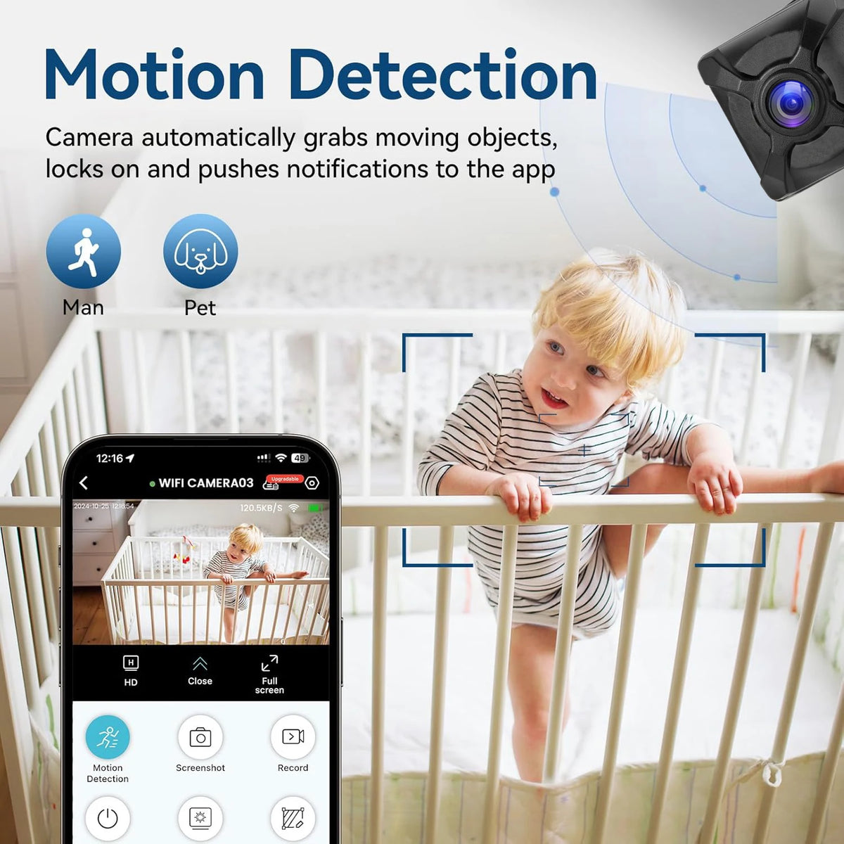 4K Wireless Mini Wifi Security HD Camera Monitoring Detection Zpaxo