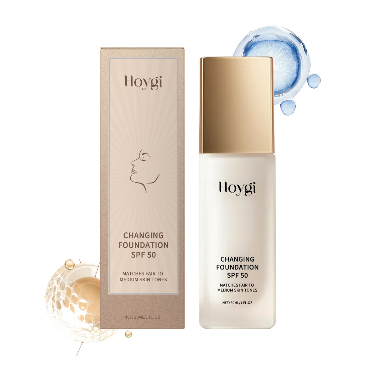 Protective Concealer Foundation Liquid, Lightweight Matte, Gentle, Moisturizing, Bright, Soothing, Skin-Friendly, Suitable for O Zpaxo 30ml boxed