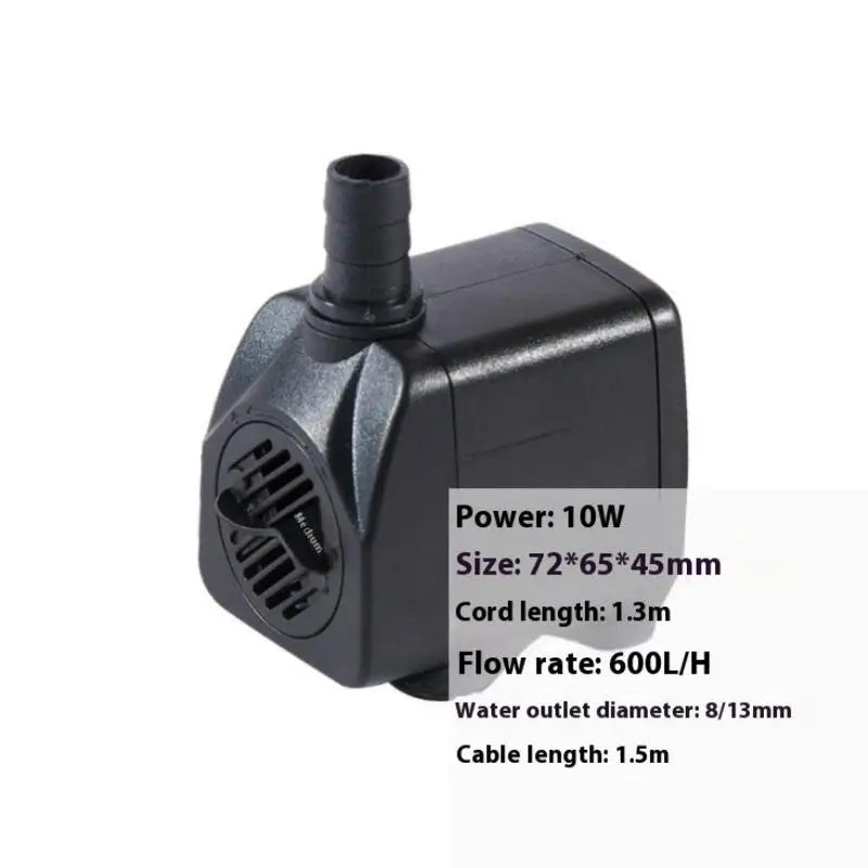 ABS Ultra-quiet Submersible Water Fountain Pump Filter Fish Pond Zpaxo A9