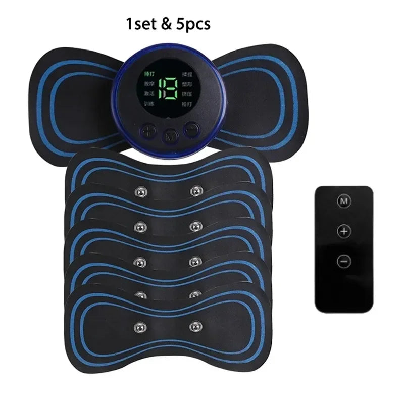 1 5 EMS Neck Electric Massager Cervical Patch 8 Modes 19 Levels Zpaxo 5Pcs set
