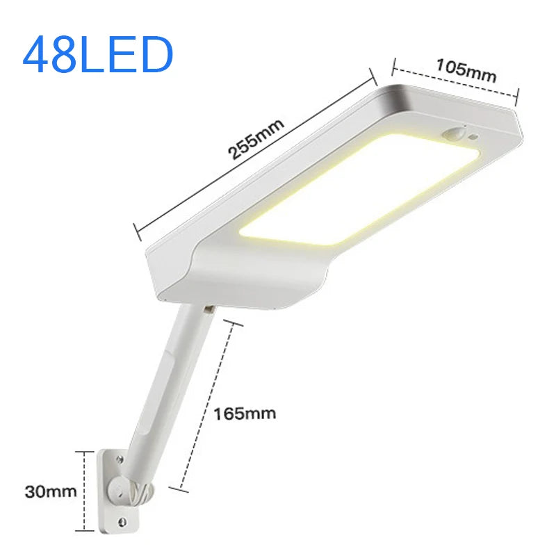 Outdoor Solar Light Motion Detector 88LED Garden Wall Spotlight 4 Zpaxo White-48LED White-6000K
