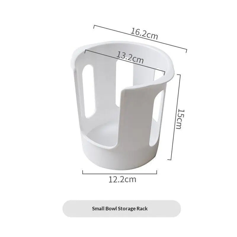 Multifunctional Bowl Storage Rack Dish Kitchen Tableware Draining Zpaxo White