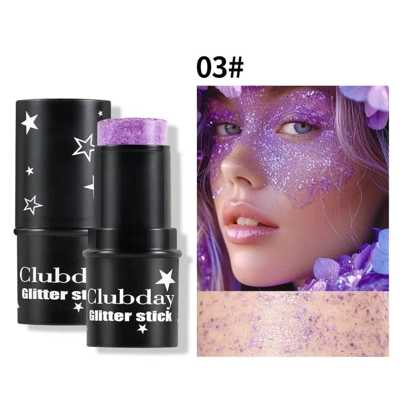 Sparkling Sequins Glitter Gel Stick Highgloss Shine Purple Blue Zpaxo 03