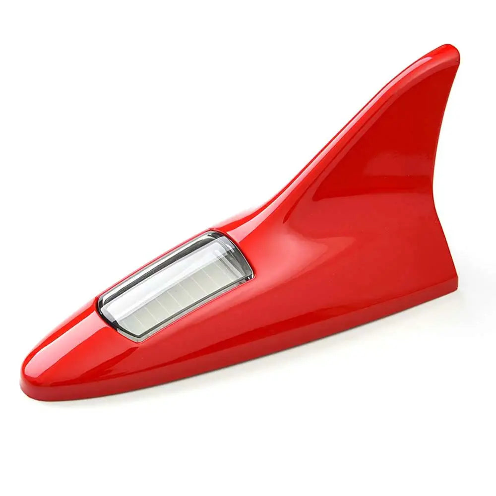 Lights Modified lights Car Roof Truck Solar Shark Fin Antenna Warning Flash Lamp Rear-end LED flash lights Car Decorative Light Zpaxo red