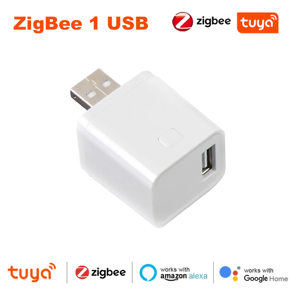 Zigbee USB Adaptor Smart Adapter Plug 1 2 3 Google Life APP Timing Zpaxo Zigbee-1USB Port