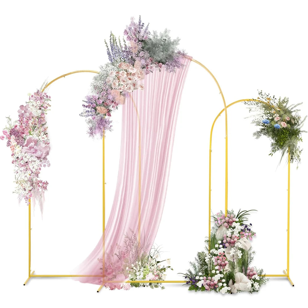 Gold Wedding Arch Stand Balloon Frame Backdrop Bracket Birthday Zpaxo
