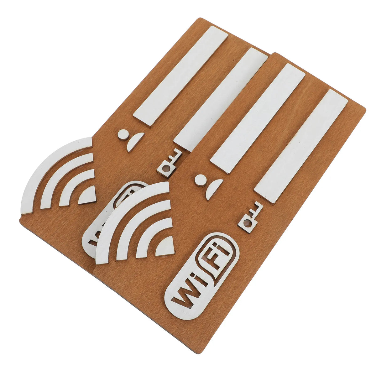 Wooden Wifi Password Sign Wall Hanging Stylish Natural Finish Display Zpaxo Default Title