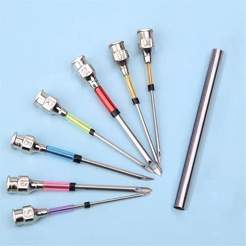 Beginner Embroidery Needle Tool Adjustable Handle 7 Tip Threader Zpaxo