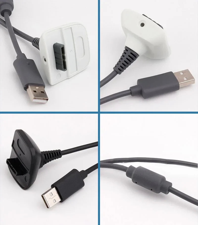 1 5M Games USB Play Charging Charger Cable Cord XBOX 360 Wireless Zpaxo
