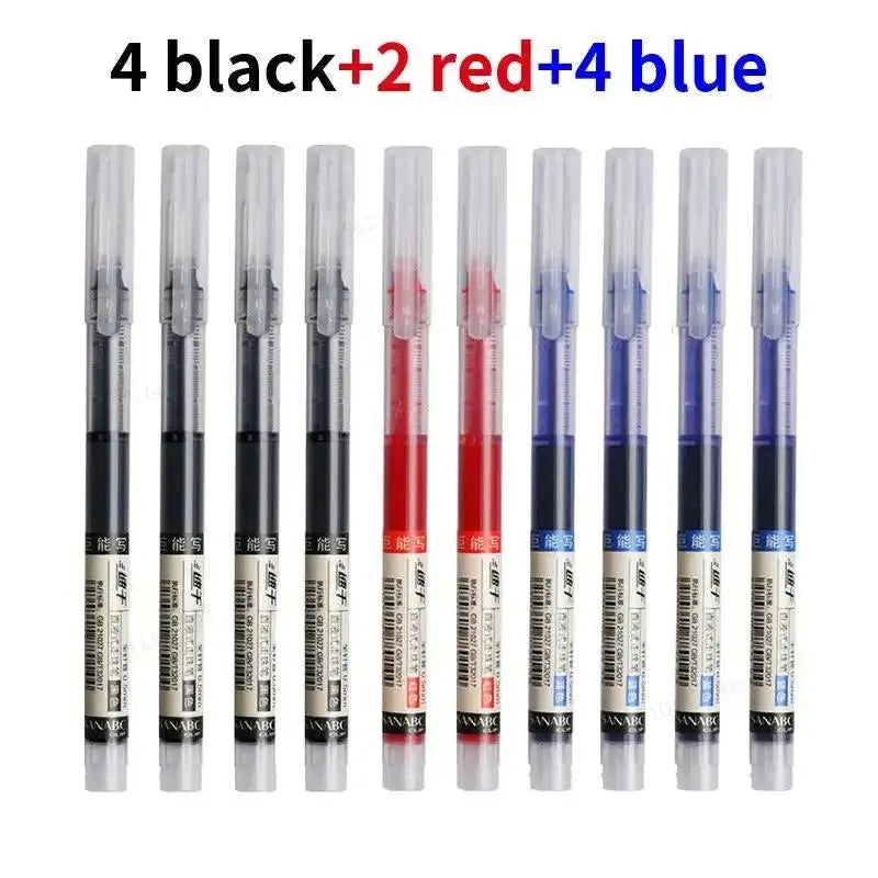 Gel Pens Office School Exam Sign Ballpoint Pen Blue Red Black Ink Zpaxo 4 Black 4 Blue 2 Red