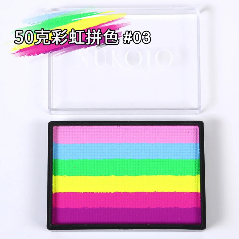 Facial Body Paint Palette Non-toxic Rainbow Water-soluble Festival Zpaxo 03
