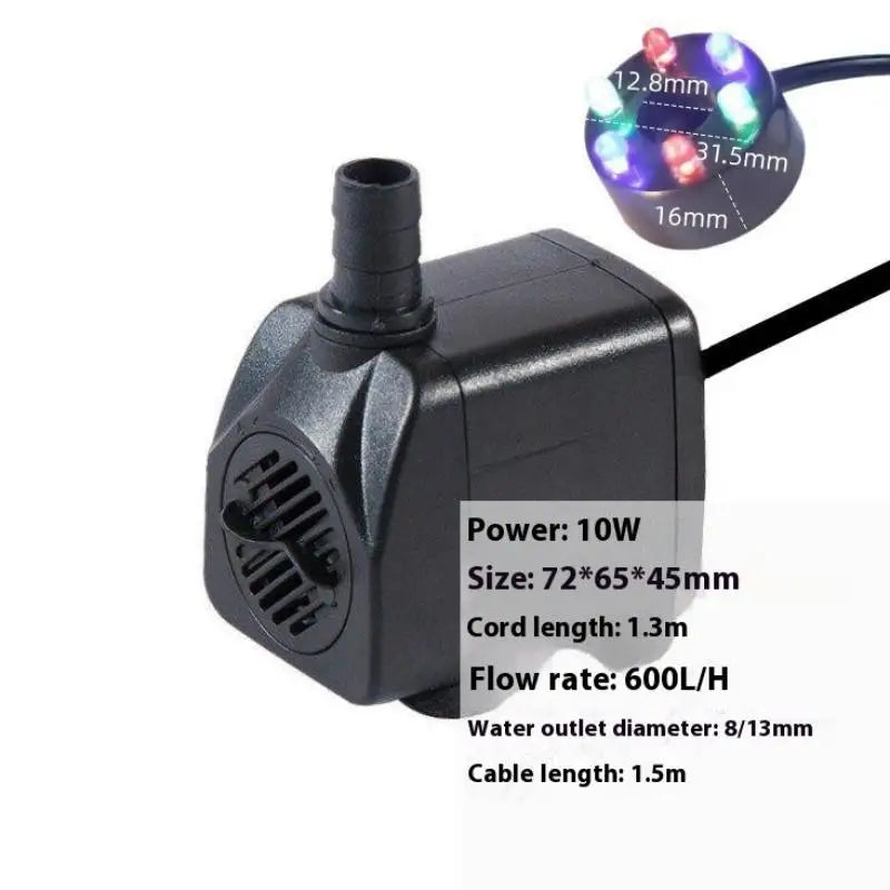 ABS Ultra-quiet Submersible Water Fountain Pump Filter Fish Pond Zpaxo A10