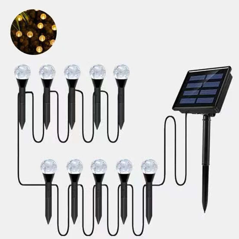 Solar Garden Light String Christmas Decoration Lights Waterproof RGB Zpaxo Warm-10LED China Mainland