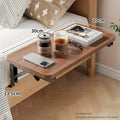 Foldable Collapsible Organizer Attachable Bedside Shelf Table Under Zpaxo Brown