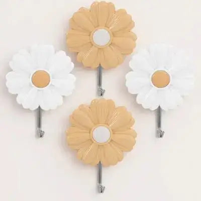 Small Wall Hooks Adhesive Daisy Flower Decorative Hook Backpacks Zpaxo