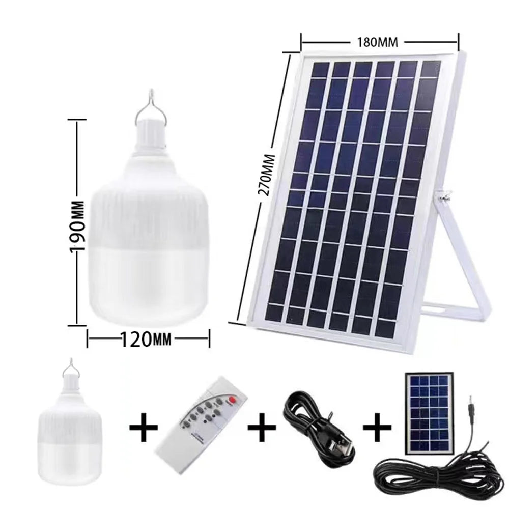 150W Solar Panel Bulb Emergency Led Light Remote Flashlight Lantern Zpaxo 120MM White China Mainland