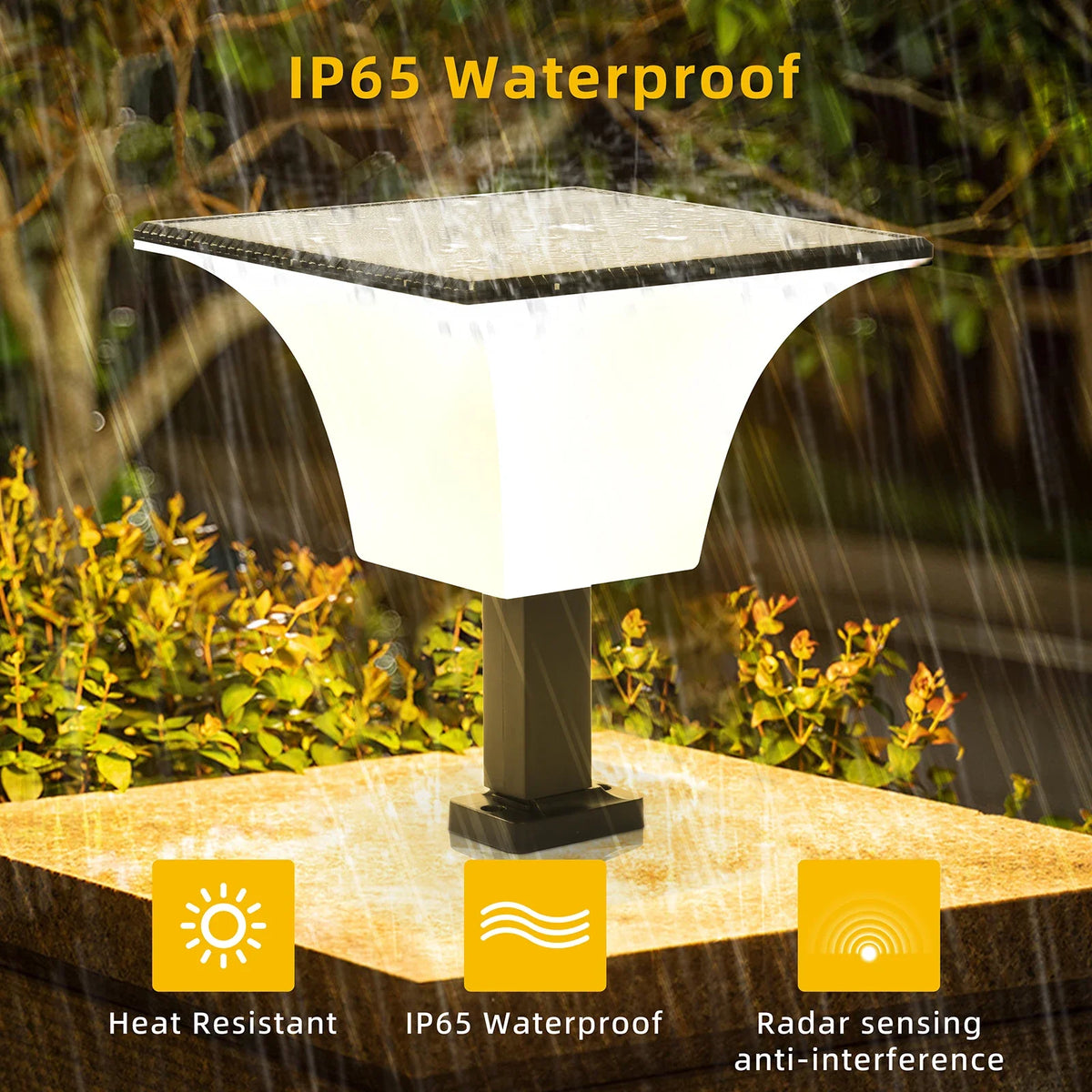 Solar Wall LED Lights Radar Sensor Outdoor Waterproof Stigma Light Zpaxo